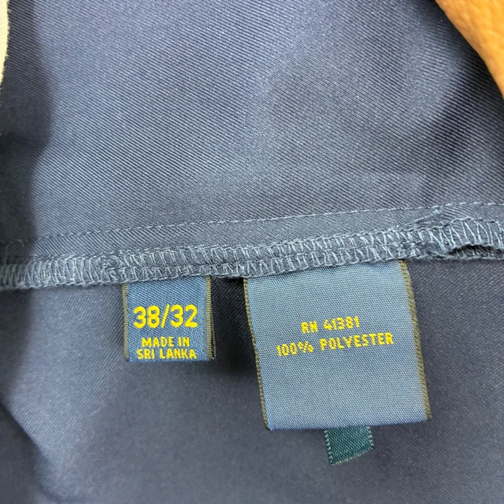 Polo Ralph Lauren Dress Pants  38x32 Navy Blue Solid Classic Business Casual